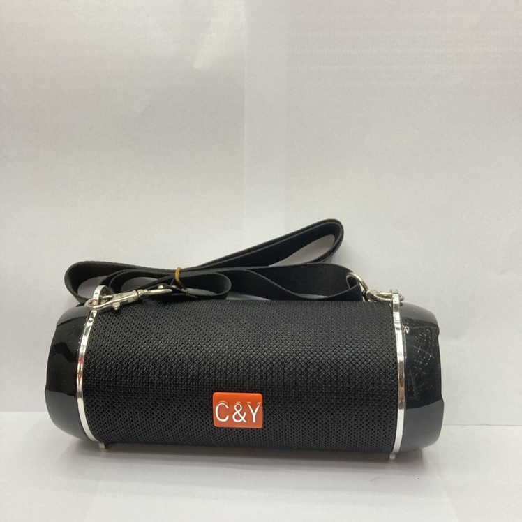 黑色圆筒型蓝牙音响