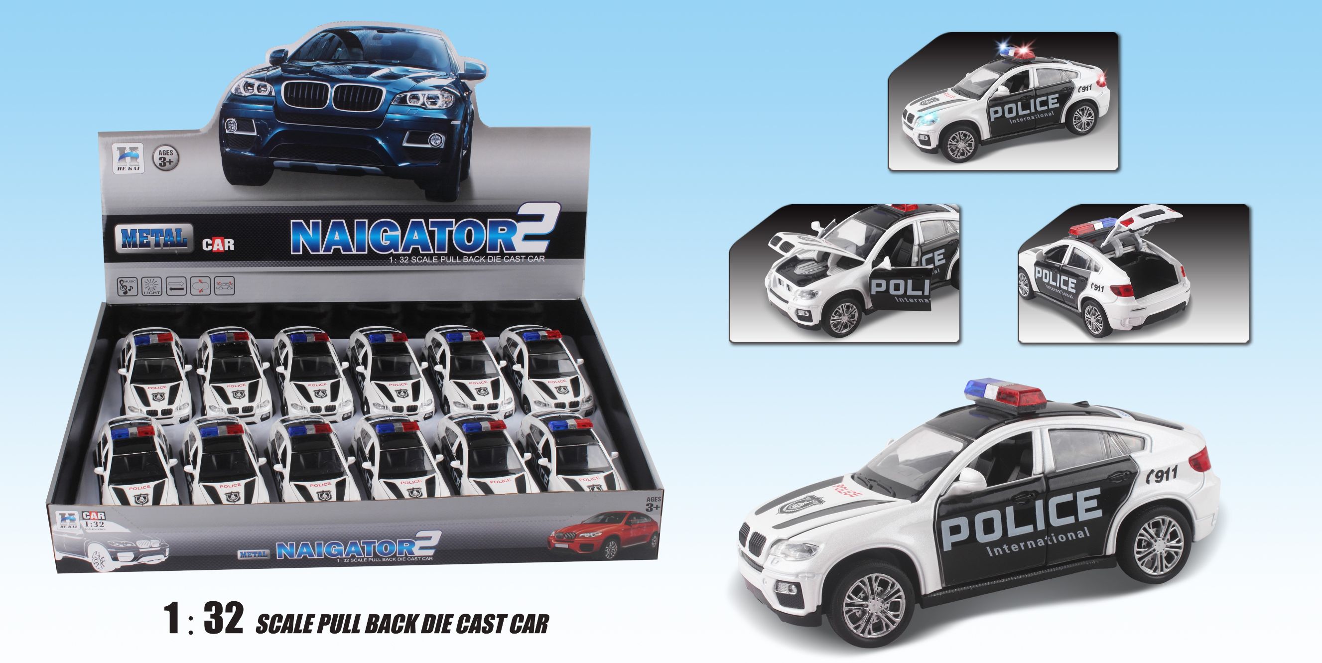 Alloy model police car SUV