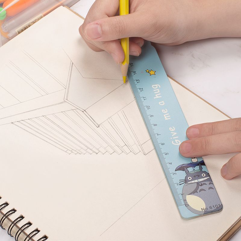 Fulejia 6101 Cartoon Ruler 15cm, a creative and cute ruler for children, a student drawing ruler for learning Application Scenario