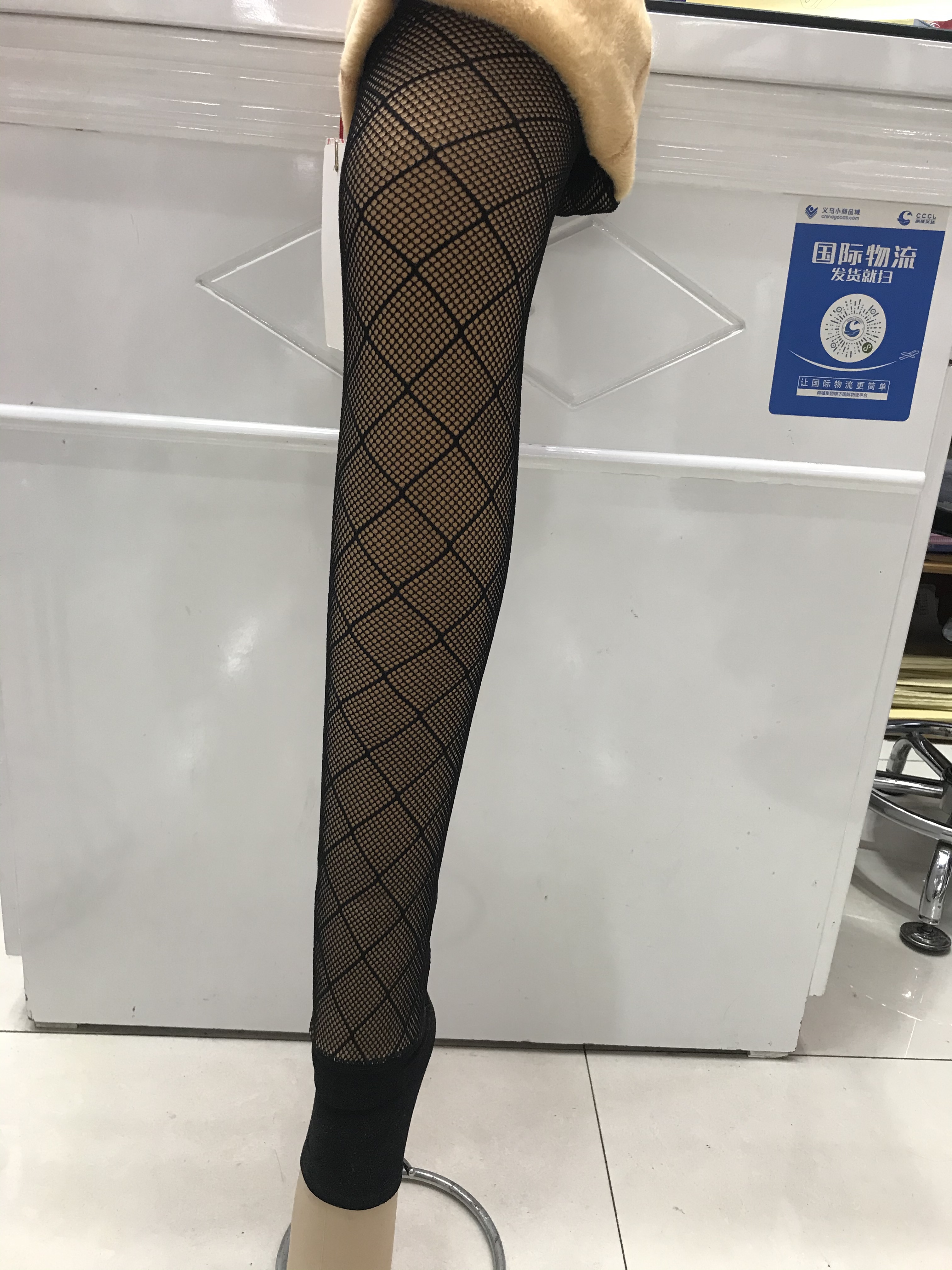 Hot style winter plus velvet sexy fake through meat leggings 607 details Picture