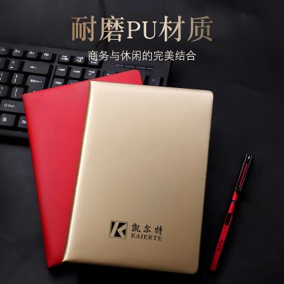 Kailushi Gift Pen Industry Office Manufacturer customizes A5 notebooks, creative PU leather surface notebooks, business office diary notebook sets, and logos Specification image