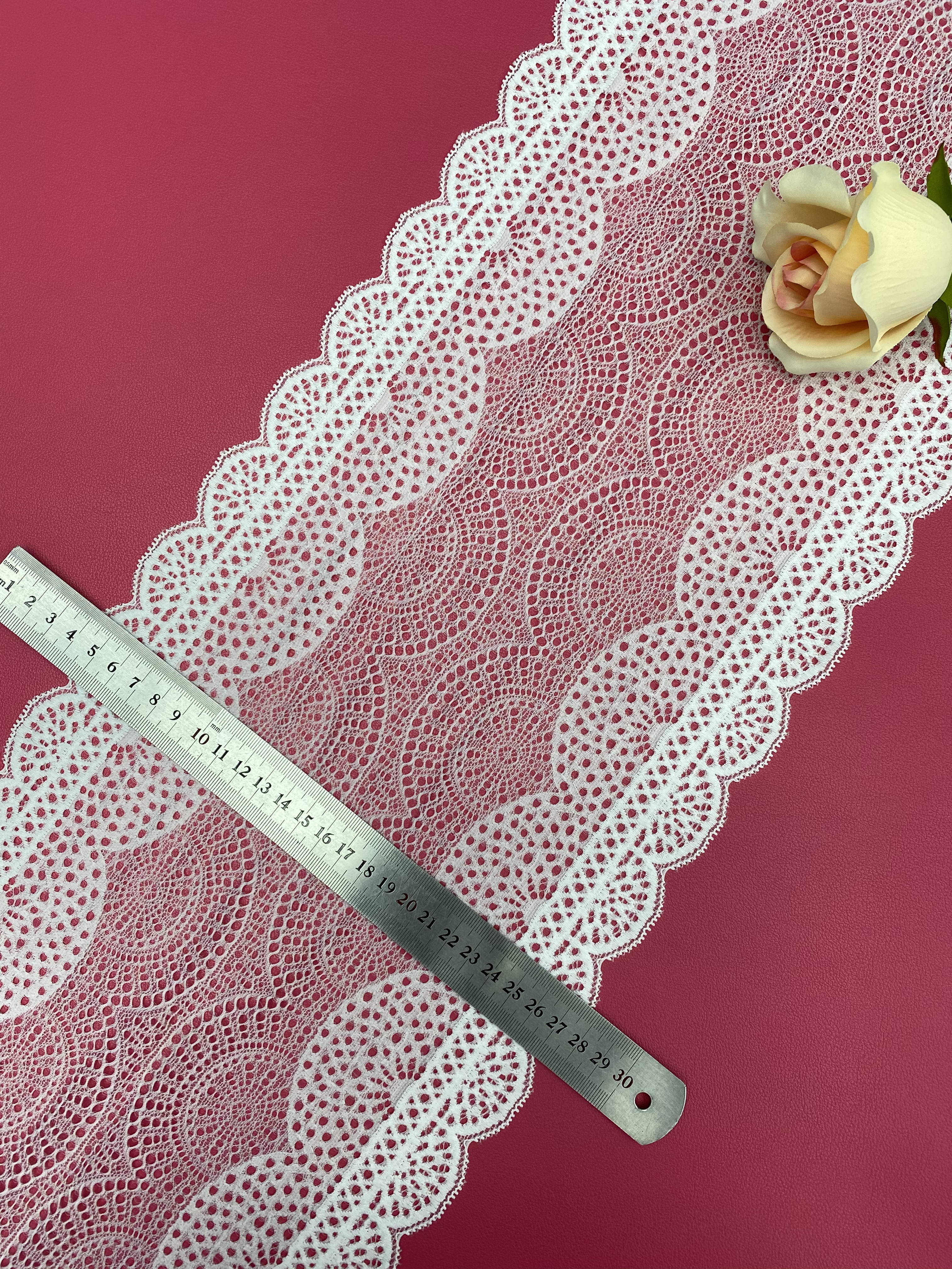 LD0670(24CM width) Lace trim, elastic lace, non-elastic lace, eyelash lace, lace fabric, clothing accessories, new style lace details Picture