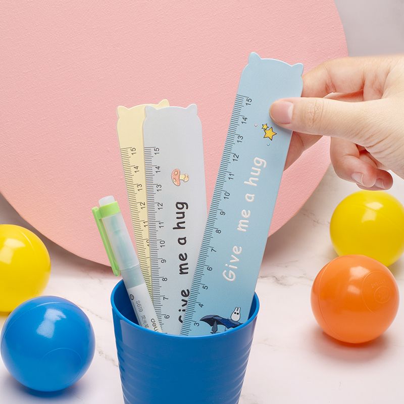 Fulejia 6101 Cartoon Ruler 15cm, a creative and cute ruler for children, a student drawing ruler for learning details Picture