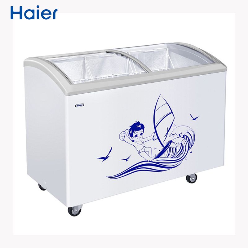 海尔 冷柜雪糕柜 玻璃左右移门卧式展示柜 SC/SD-332C