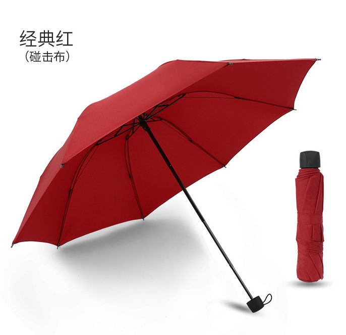 特价超轻折叠黑胶雨伞遮阳户外广告伞定制详情图3