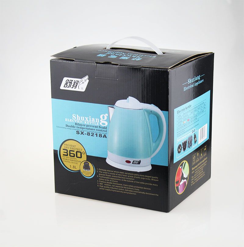 Domestic sales Chinese in-stock Shuxiang brand SX-8218A double-layer anti-scald stainless steel electric kettle, anti-dry burning automatic power-off kettle detail image 11