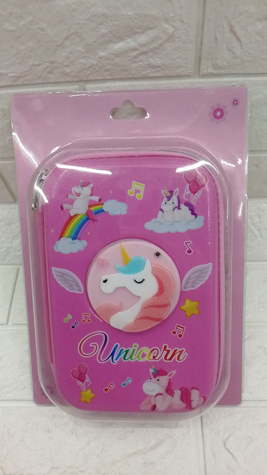 EVA Unicorn Pen Case with Mirror, waterproof Stationery Storage box, Large Capacity storage bag, Pencil case, Cartoon pen case detail image 3