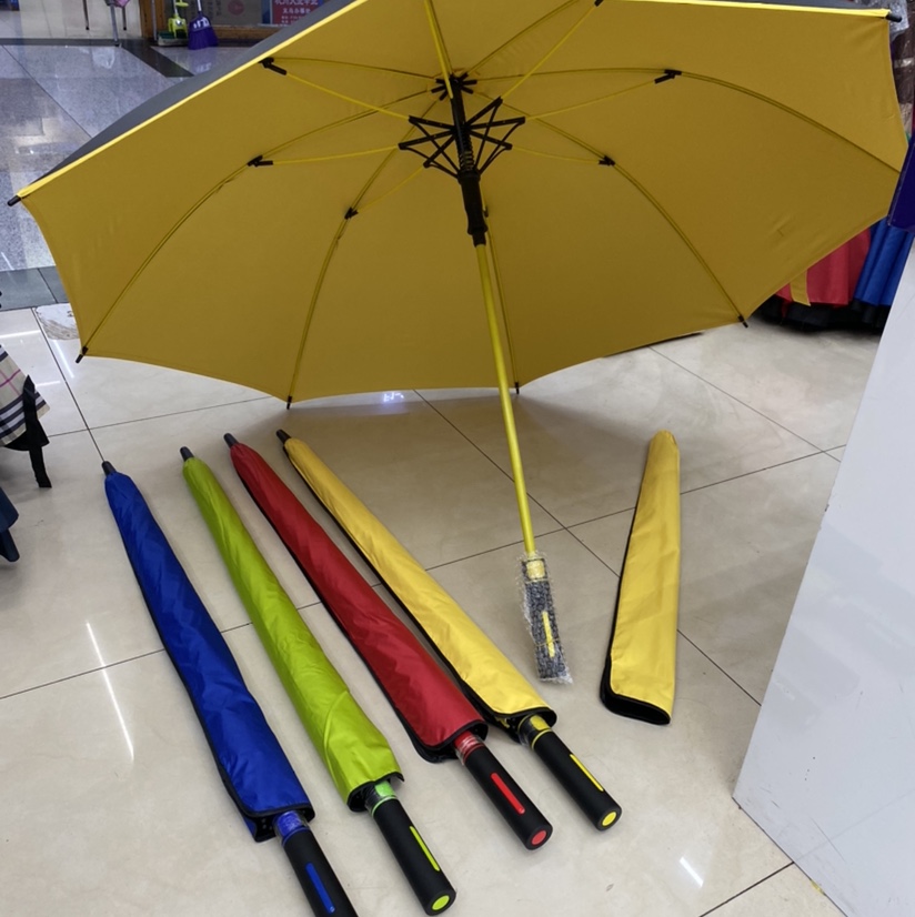70/8K配色纤维黑胶自动伞