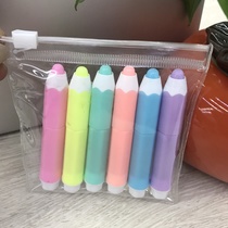 Pencil style highlighter macaron