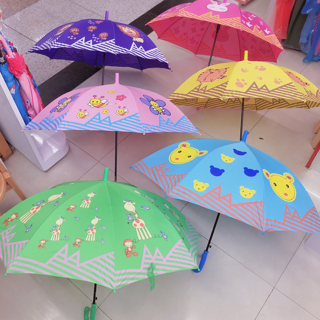 55Cm Touch Woven Cartoon Umbrella Children's Umbrella Boutique Umbrella Manufacturers Direct Wholesale