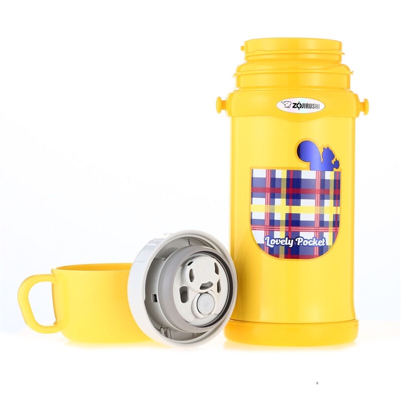 日本🇯🇵象印保温保冷杯 儿童户外运动壶 MC60-YA白底实物图