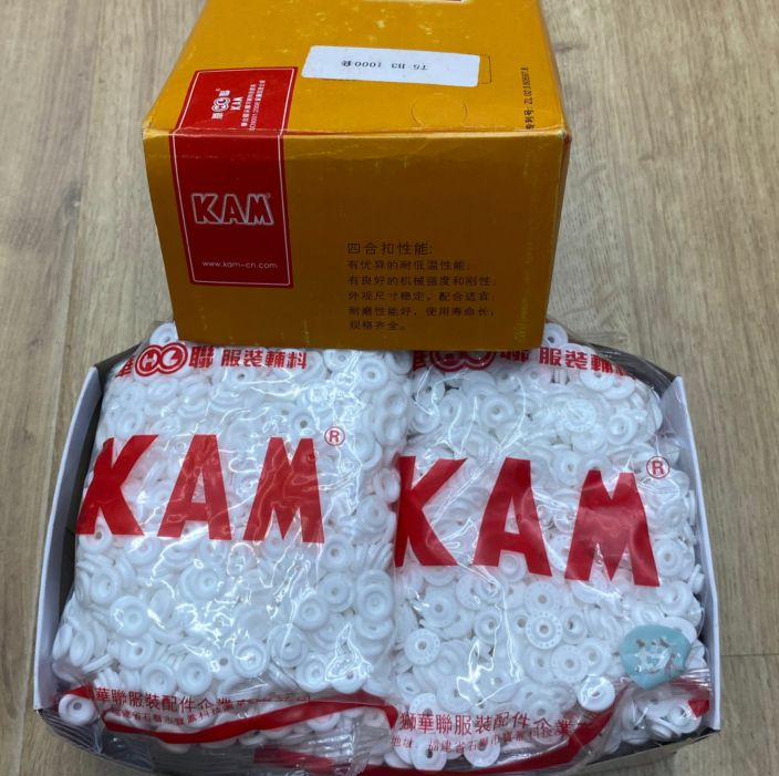 现货优质华联KAM环保T5四合扣童服面罩纽扣大白扣详情图3