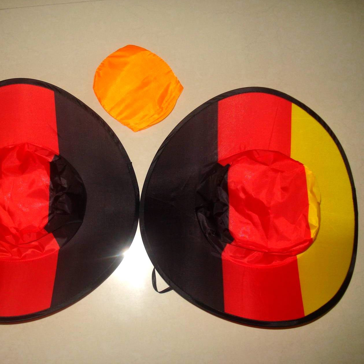 Custom-made cheap, portable and foldable denim hats pic 1