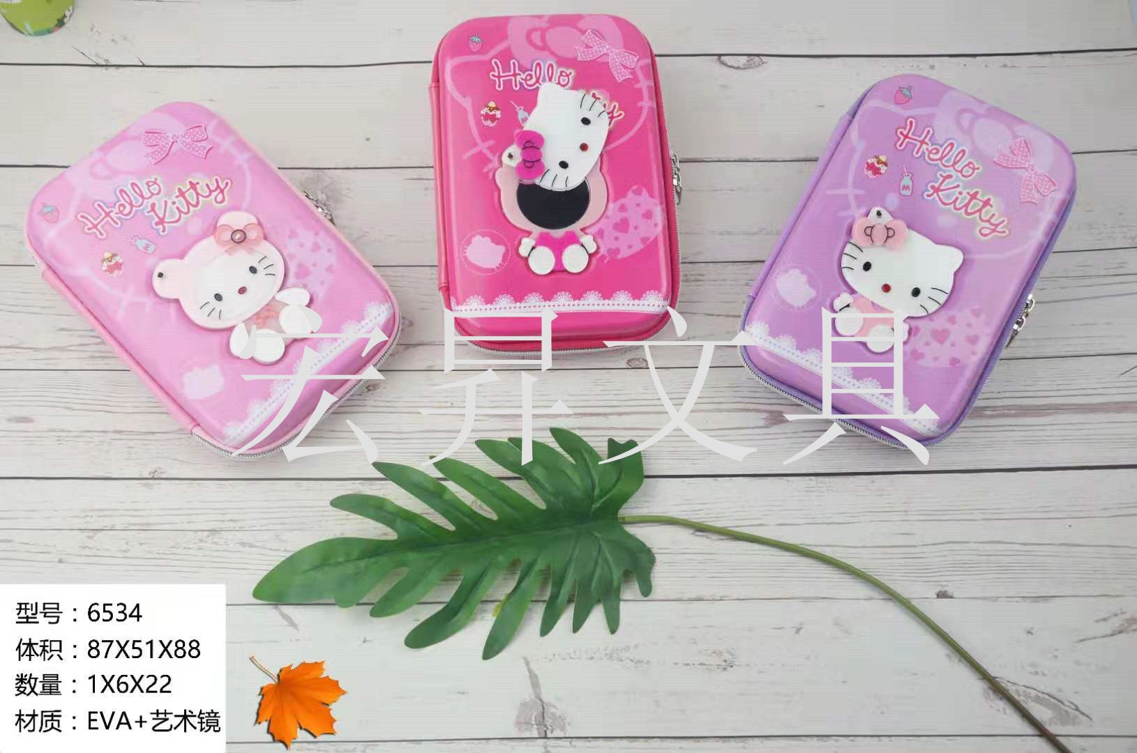 EVA Unicorn Pen Case with Mirror, waterproof Stationery Storage box, Large Capacity storage bag, Pencil case, Cartoon pen case Item Picture