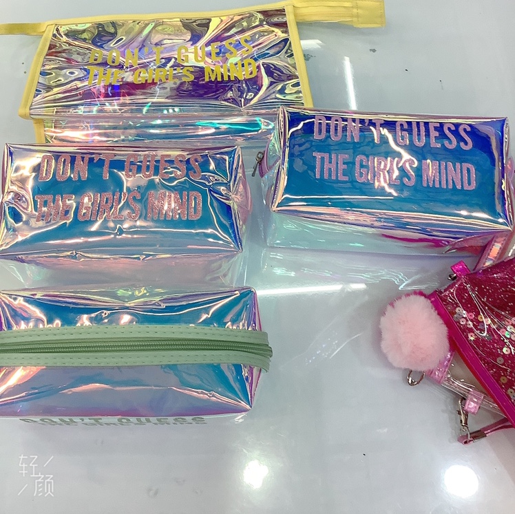 字母透明八角包