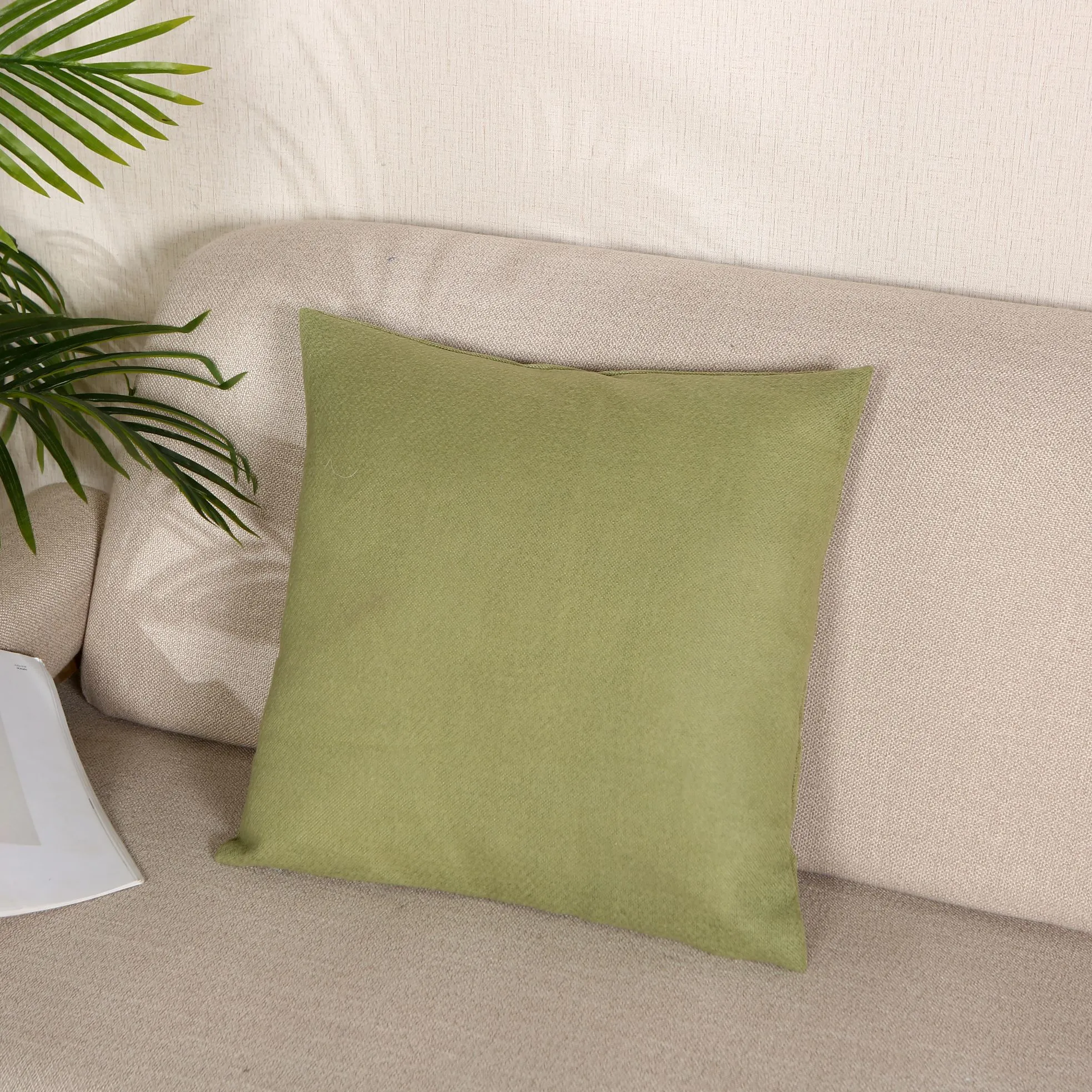 Solid color cushions, thickened, modern and simple Nordic-style backrest, polyester and linen sofa, living room, bedroom, office, bay window, car detail image 6