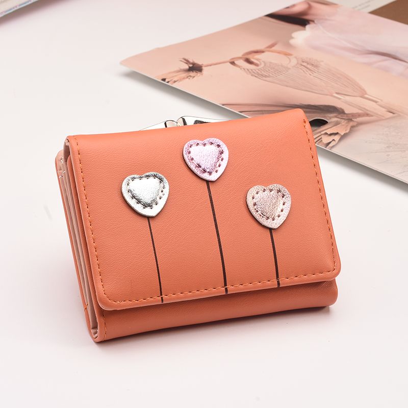 Amazon's new women's small wallet mini Korean version of small fresh change card clip bag manufacturer direct sale thumbnail
