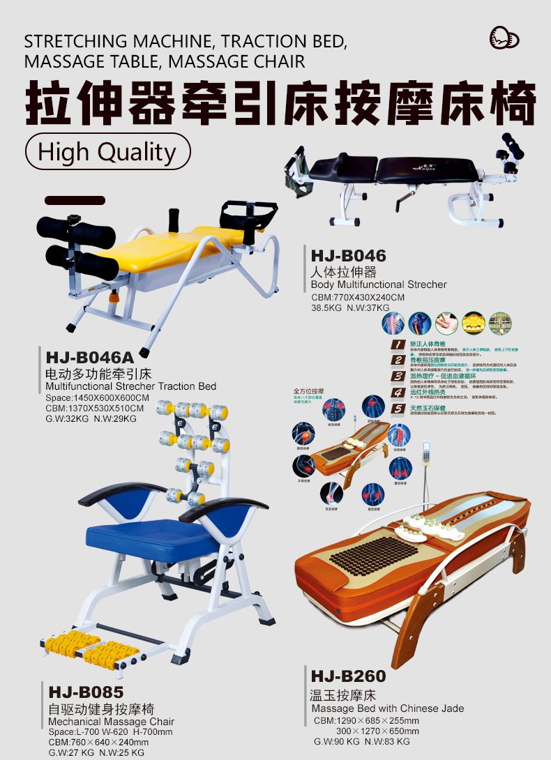 HJ-B046A会军体育义体健电动多功能牵引床拉伸床详情2