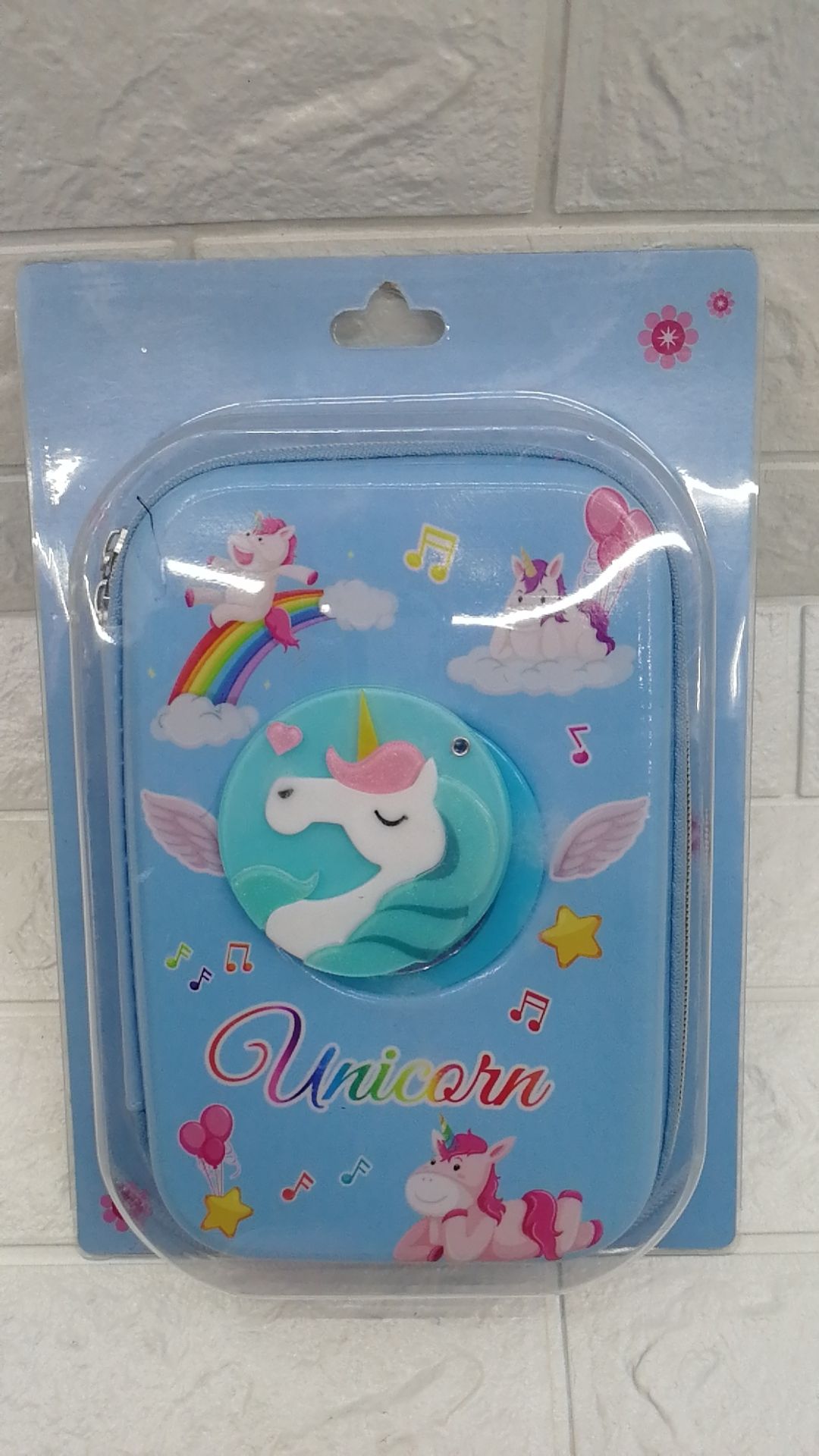 EVA Unicorn Pen Case with Mirror, waterproof Stationery Storage box, Large Capacity storage bag, Pencil case, Cartoon pen case details Picture