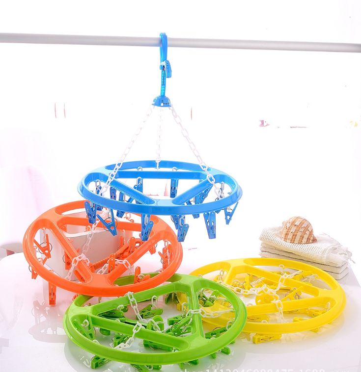 Multifunctional clothes hanger underwear sock clip Household clothes hanger plastic clothes hanger thumbnail