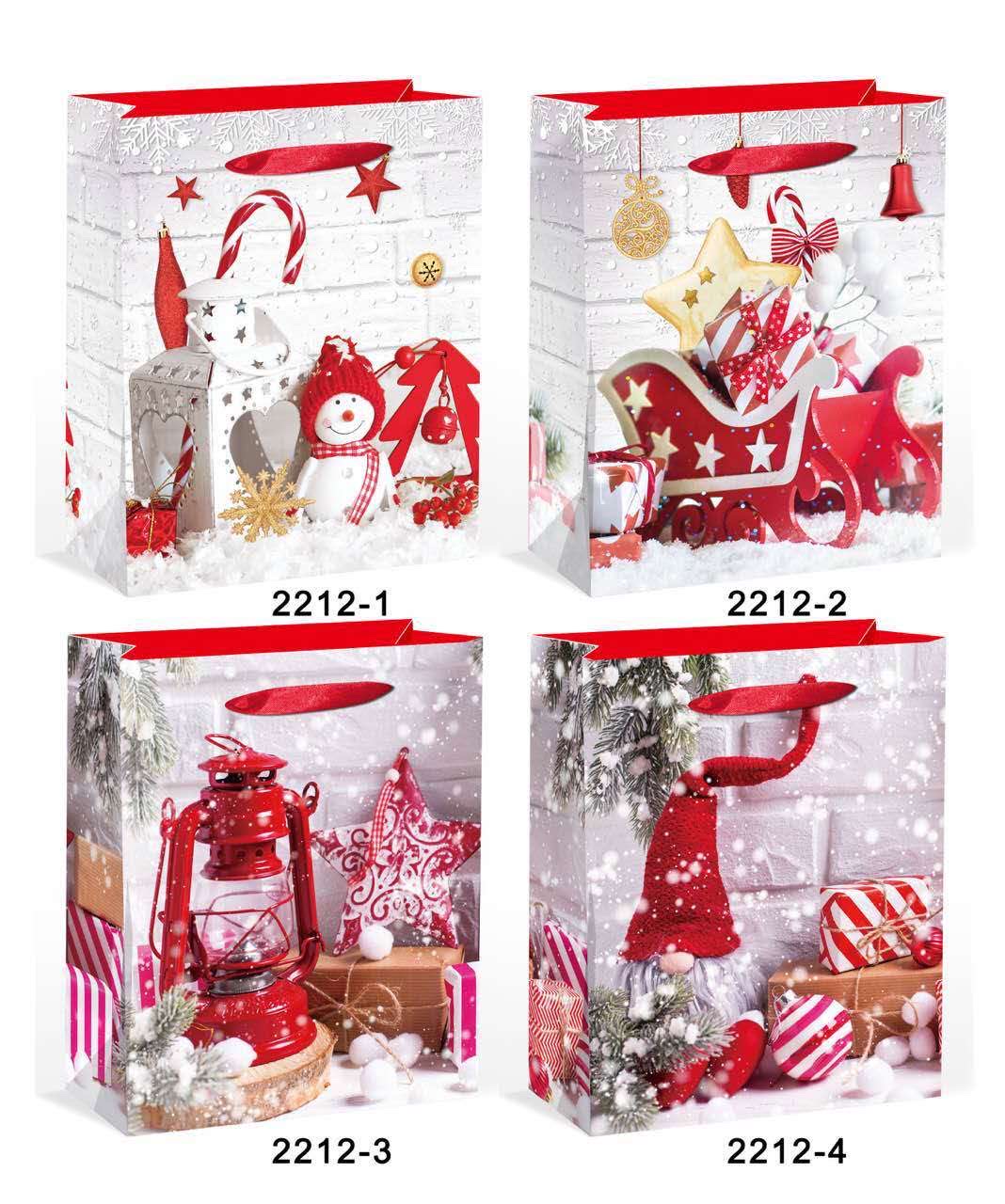 圣诞手提袋白卡250克 质量非常好 印刷色彩非常靓丽产品图