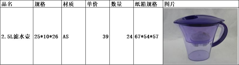 DF99093 2.5L water filter kettle water Purifier Household activated carbon filter cold water kettle water Purifier Kitchen water Purifier cup DF TRADING HOUSE detail image 3