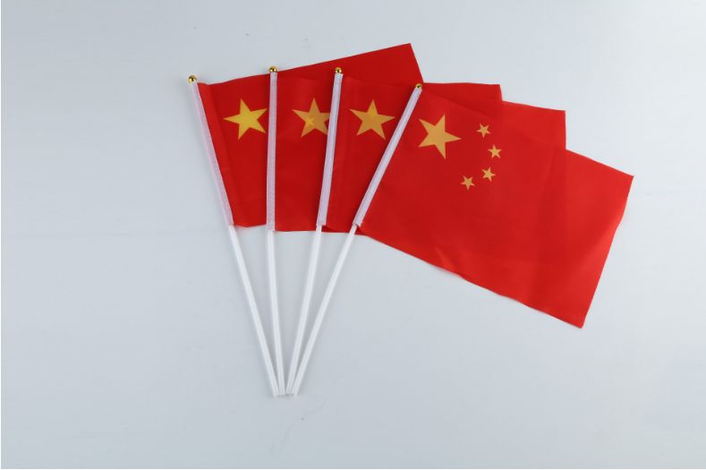现货送杆子8号小国旗 中国国旗 导游手摇旗 装饰旗定做量大从优