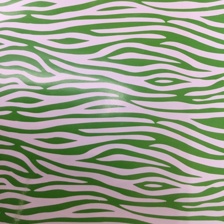 Green zebra-print wrapping paper