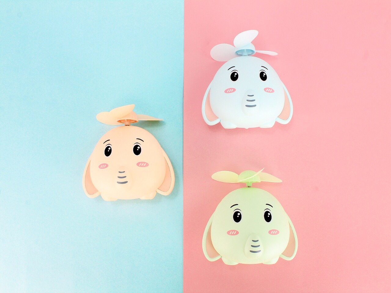 Cartoon elephant mini fan Portable small fan undefined