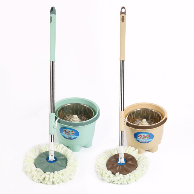 Thickened mop bucket rotating mop bucket Single bucket mop off bucket mop floor artifact household mop mop mops