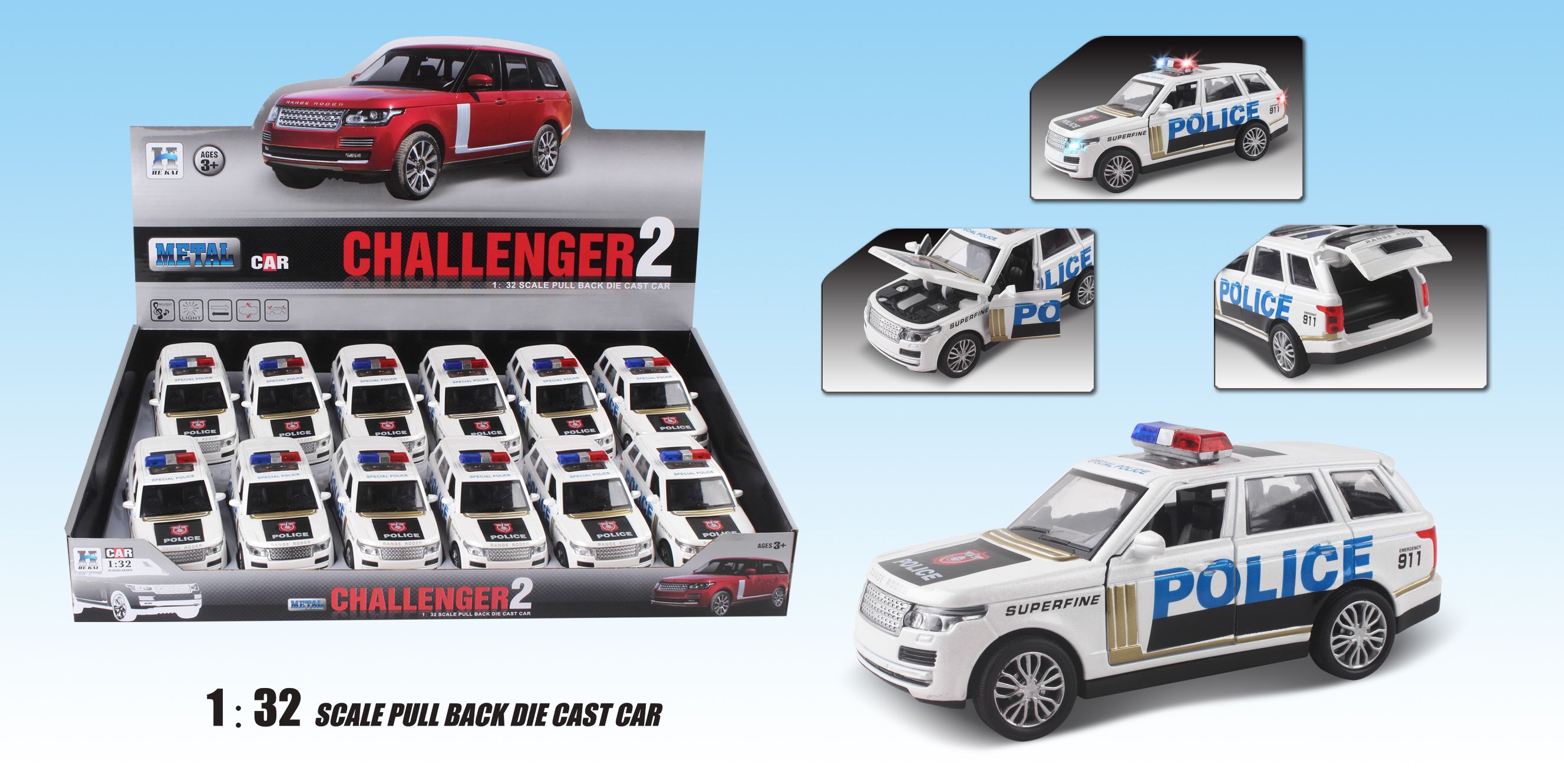 Alloy toy model police car SUV