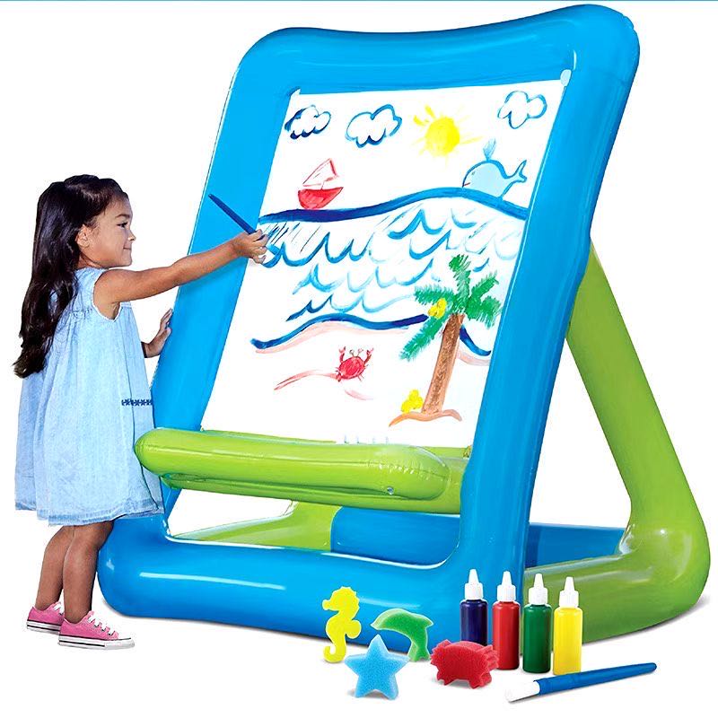 Professional customized PVC inflatable children's drawing board washable drawing board folding handwriting board environmental portable thickening