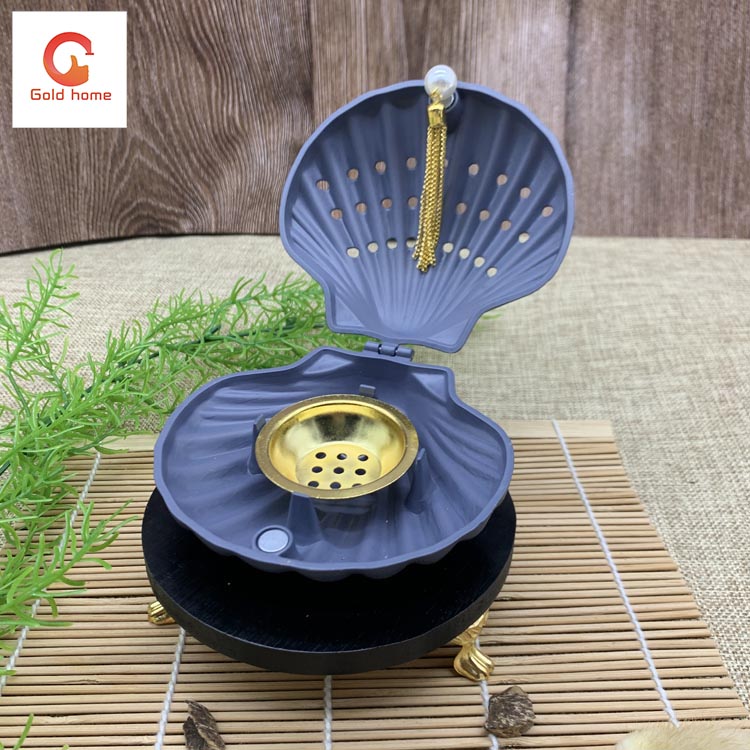 中东风格贝壳金属香炉细节图
