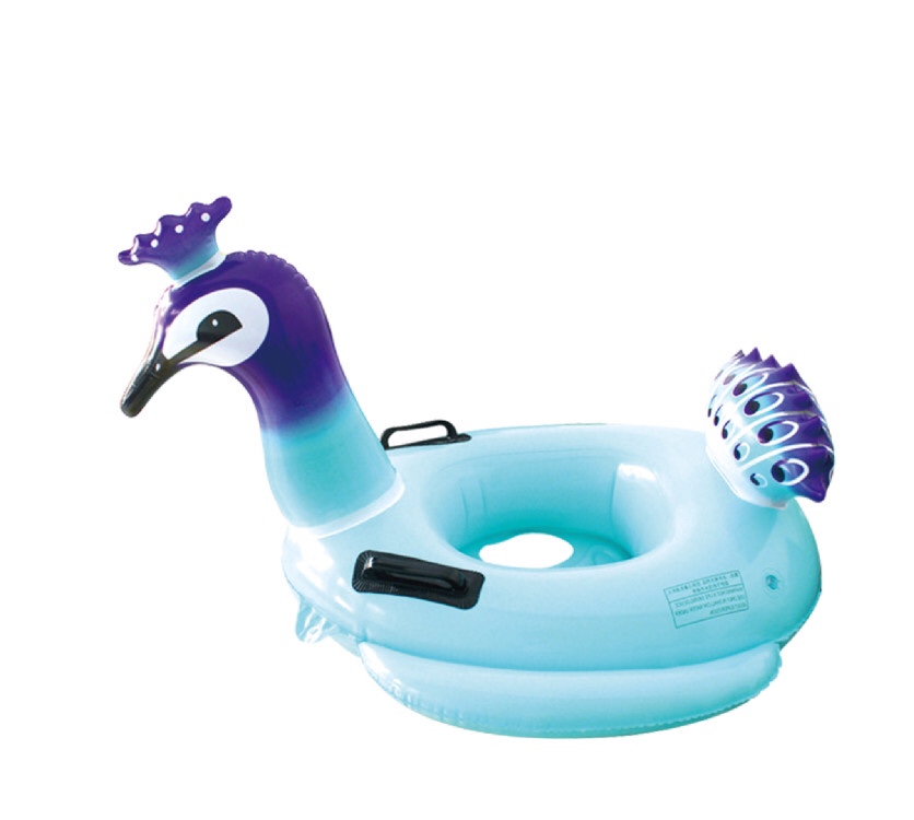 Inflatable pvc peacock ring swimming ring floating drainage pool thumbnail