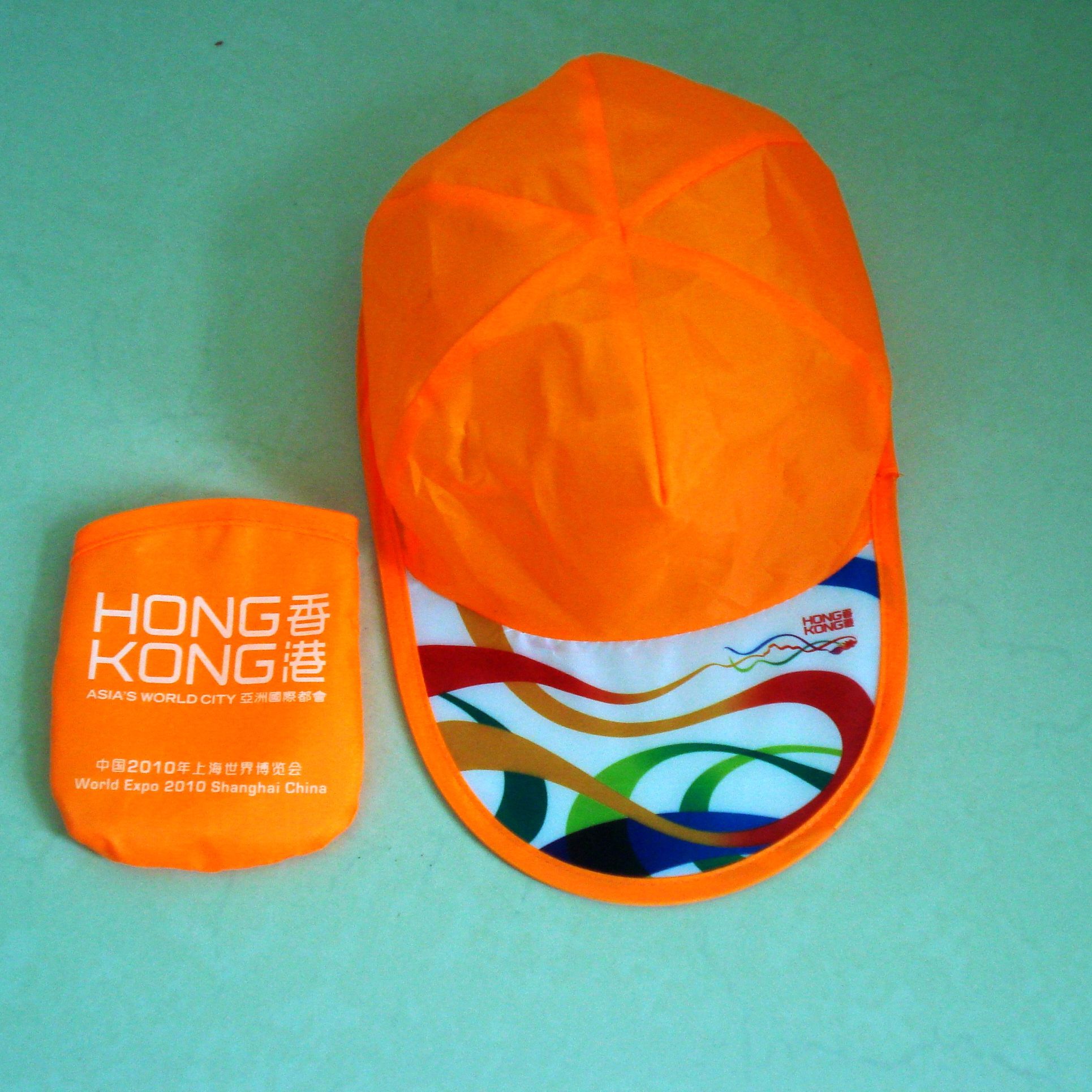 The polyester fabric foldable baseball cap can be made in the national flag color pic 2