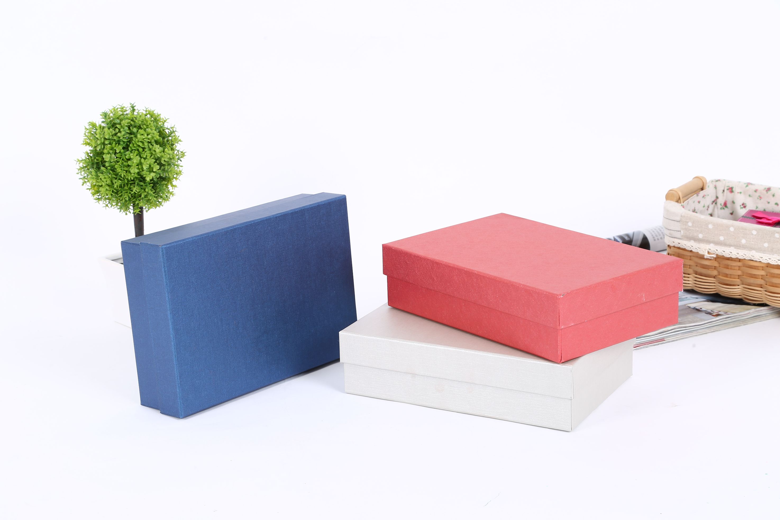 现货长方形礼物包装盒内衣内裤包装蓝色天地盖礼品盒纸盒定制