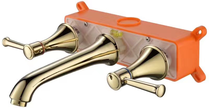 Concealed titanium gold faucet for bathroom shower, hotel bathroom bathtub faucet, high-end Nordic style for export