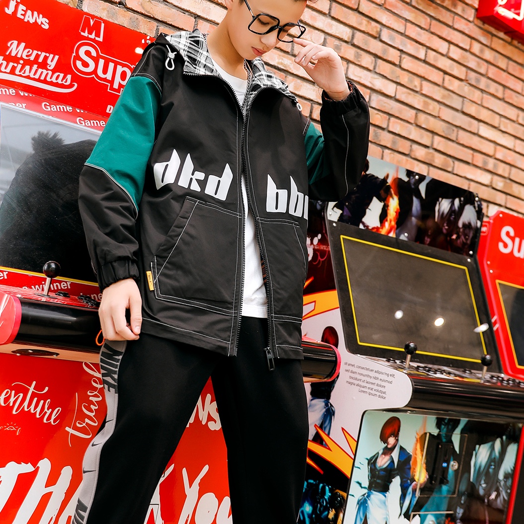 小灵丁2020秋季新款韩版两面穿风衣 新品上市 140-150-160-170