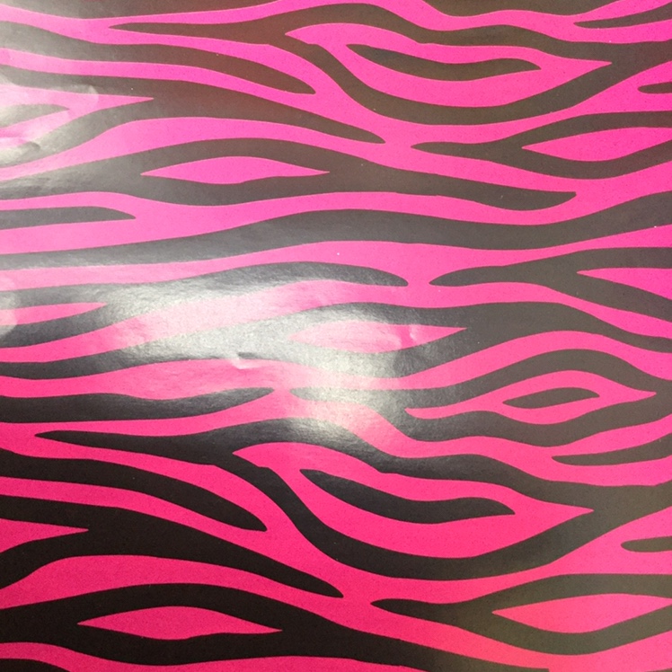 Bright red zebra paper
