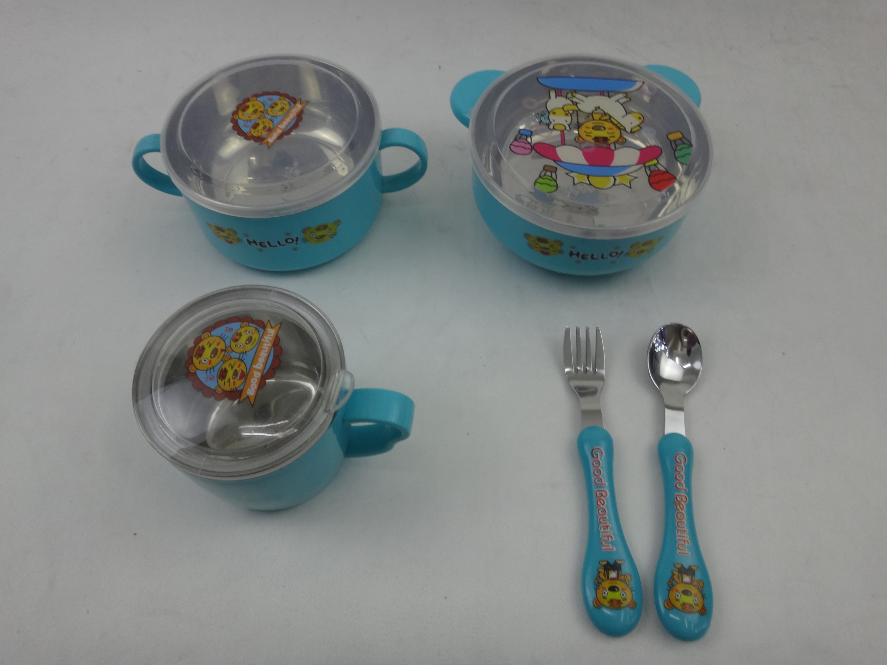 DF99093 Children's cutlery set Cartoon bowl Cartoon cutlery Set Kitchen Hotel supplies DF TRADING HOUSE