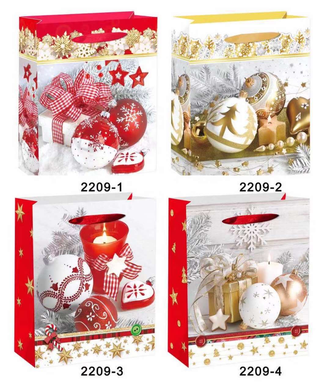 圣诞手提袋白卡250克 质量非常好 印刷色彩非常靓丽细节图