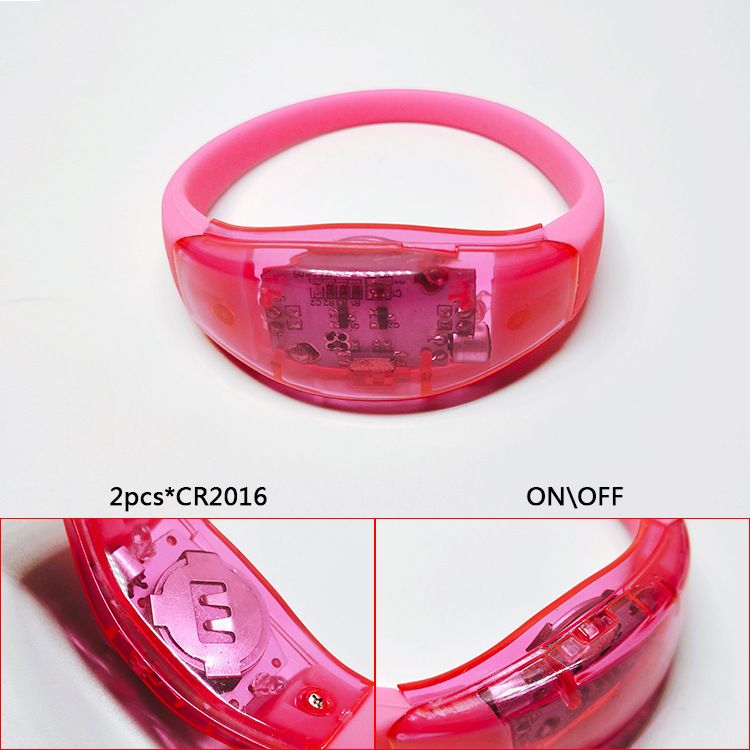 硅胶手环 发光声控手环 LED发光手环 LED震动发光手镯详情图5