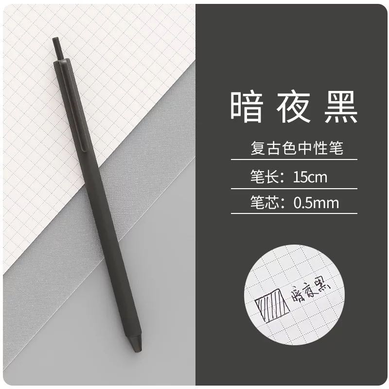 复古彩色中性笔创意可爱日系学生手帐做笔记神器莫兰迪多色圆珠笔详情图14