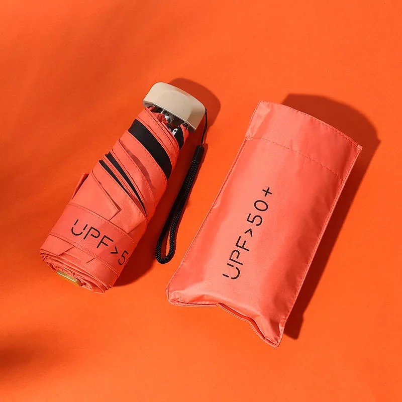 upf50+超轻口袋五折太阳伞防晒防紫外线女小巧便携晴雨伞两用折叠详情图7