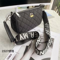 New single-shoulder bag, European and American fashionable women's bag, nylon bag, versatile color contrast crossbody bag, lightweight bag, shopping bag 84