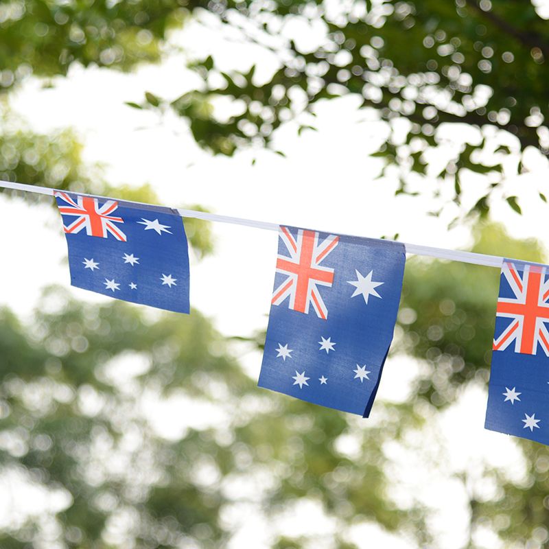 世界各国国旗串旗万国旗吊旗酒吧挂旗8号澳大利亚20面串旗可定做详情图3