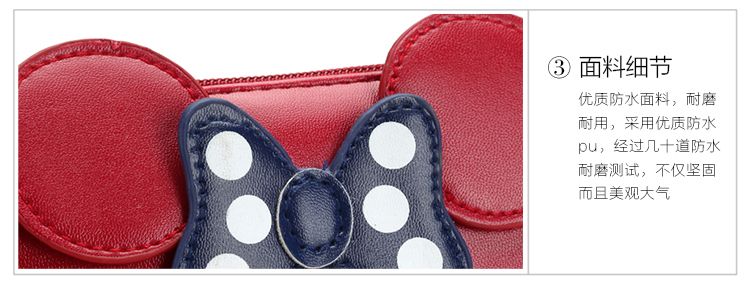 Classic European and American PU cosmetic bags, round dot bow hand-held bags, original manufacturer, cartoon handbags detail image 8