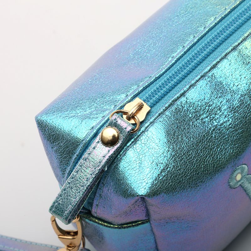 Phantom Color Crack Prince Bag, dazzling fabric makeup bag, hand-held storage bag detail image 14