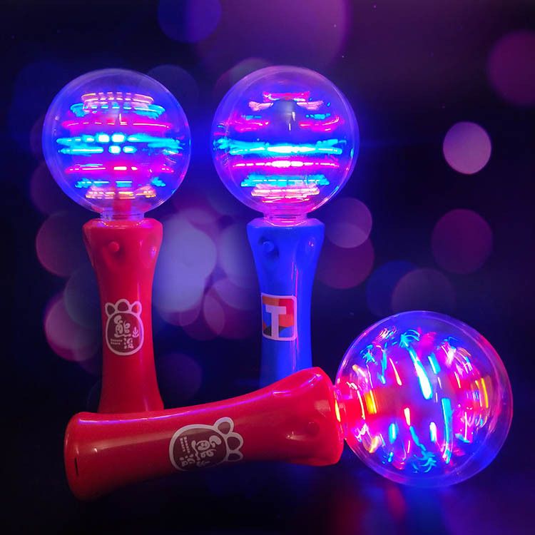 LED light-emitting rotating ball with electric LED rotating flashing stick, a popular Halloween gift