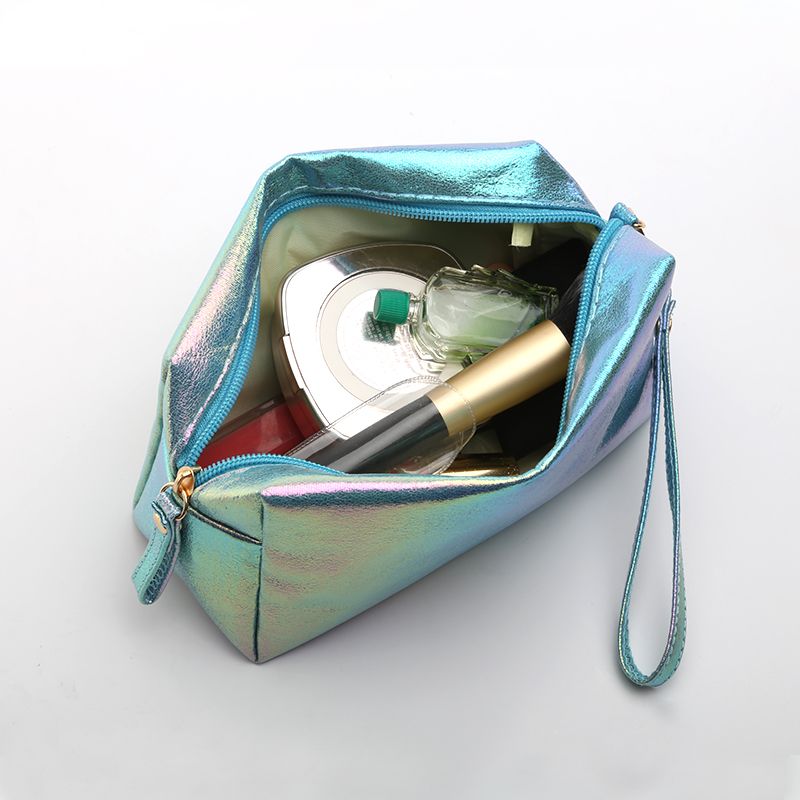 Phantom Color Crack Prince Bag, dazzling fabric makeup bag, hand-held storage bag detail image 11